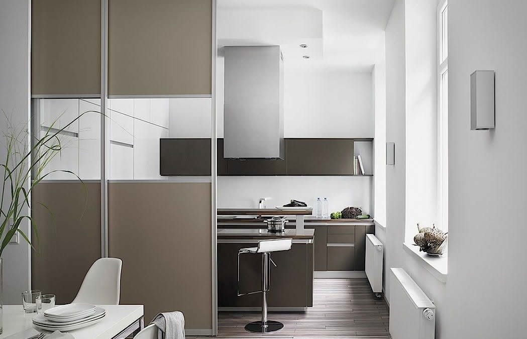 Cappuccino & Clear Glass Sliding Door