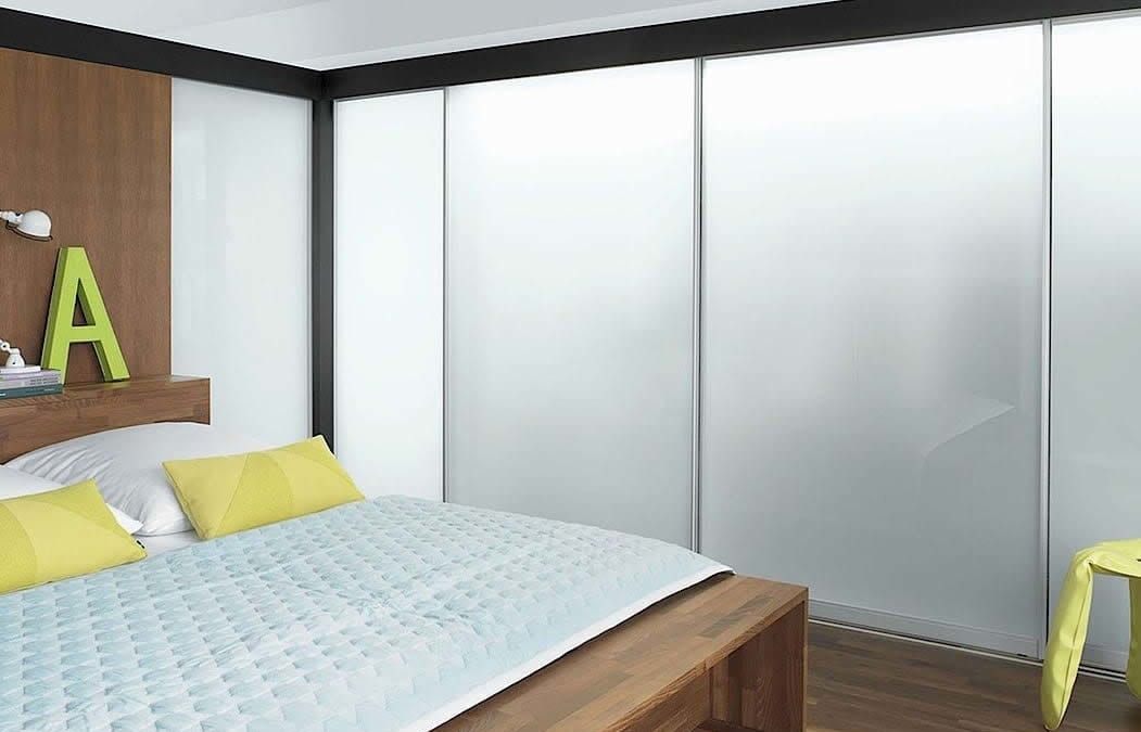 Frosted Glass Sliding Door Room Divider