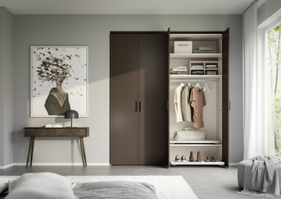 miio Modular Wardrobe in Hickory Marrone