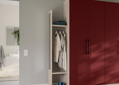 miio Modular Wardrobe in Garnet Red